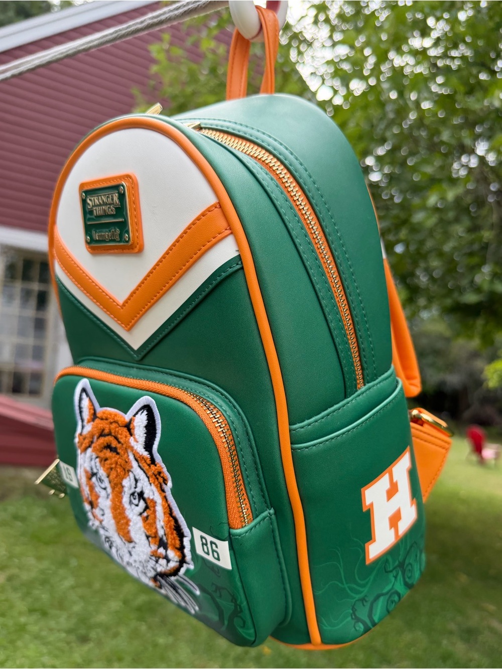 Loungefly Stranger Things Hawkins High Tigers Mini Backpack NWT - Picture 3 of 13